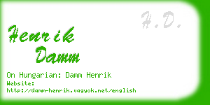 henrik damm business card